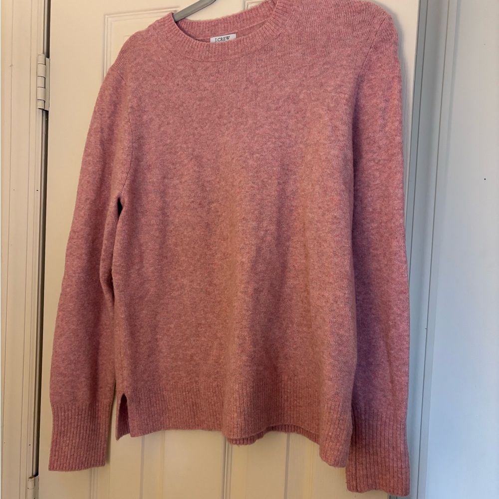 J. Crew Factory Pink Crew Neck Sweater Soft Knit